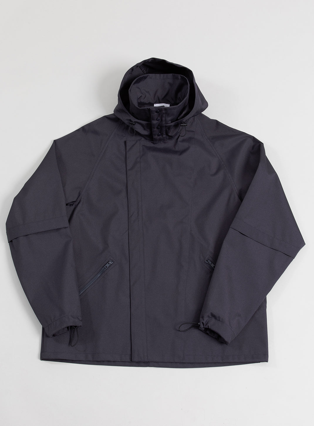 Parachute Parka in Navy Blue Water-Repellent Grained Nylon