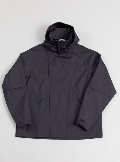 Parachute Parka in Navy Blue Water-Repellent Grained Nylon