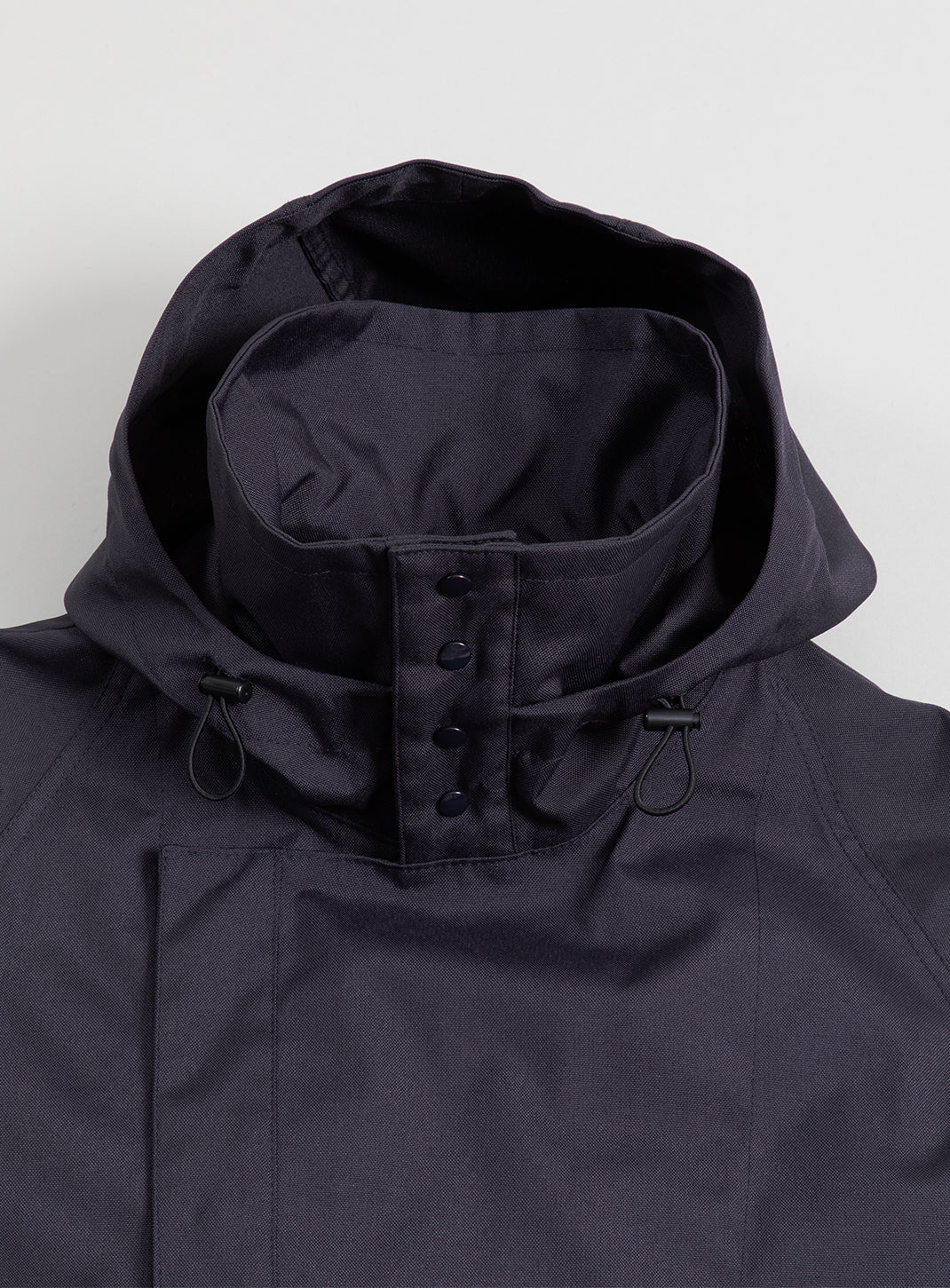 Parachute Parka in Navy Blue Water-Repellent Grained Nylon
