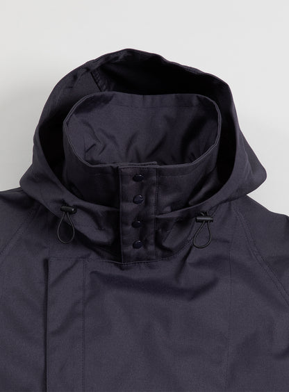 Parachute Parka in Navy Blue Water-Repellent Grained Nylon