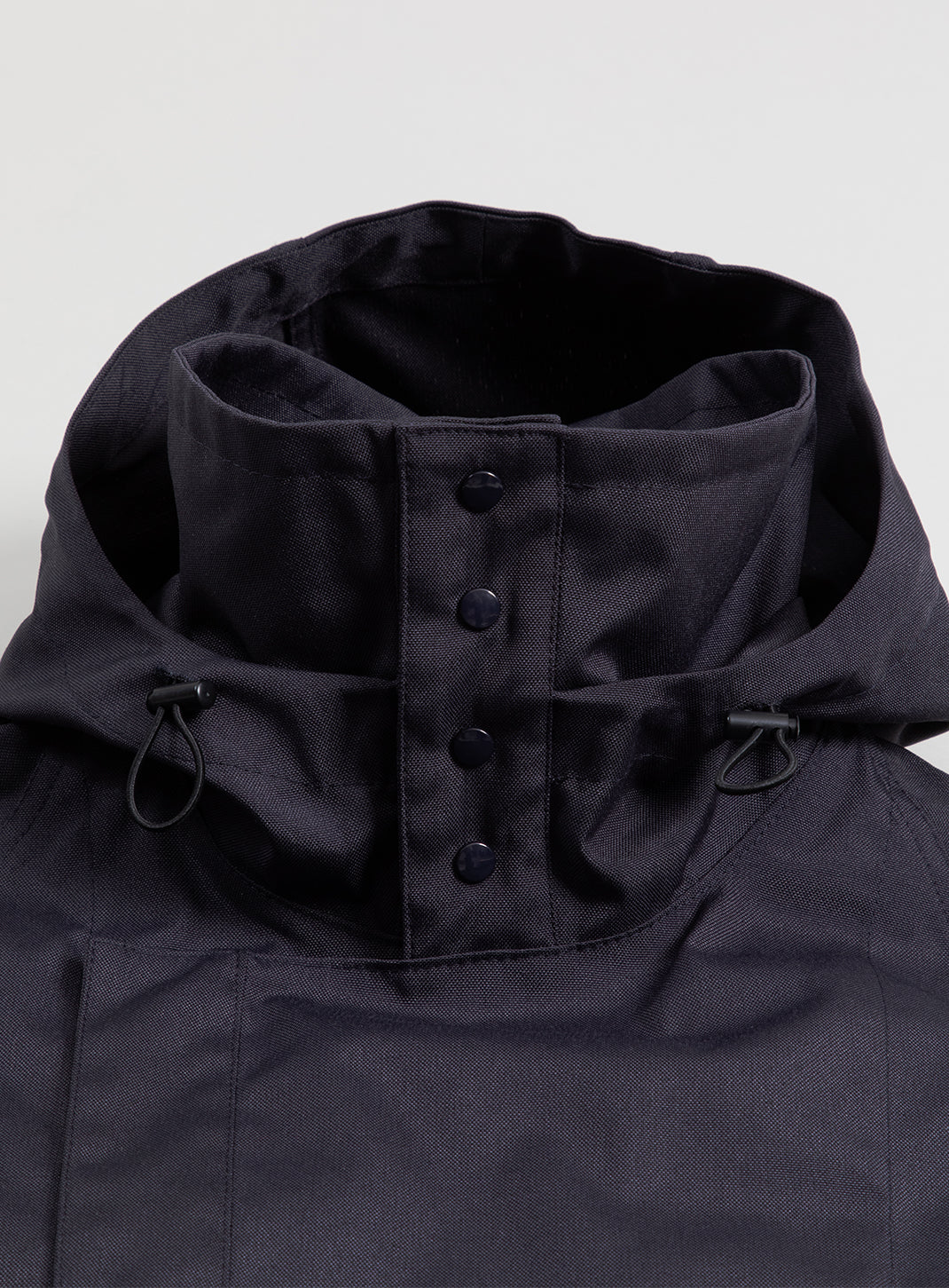 Parachute Parka in Navy Blue Water-Repellent Grained Nylon