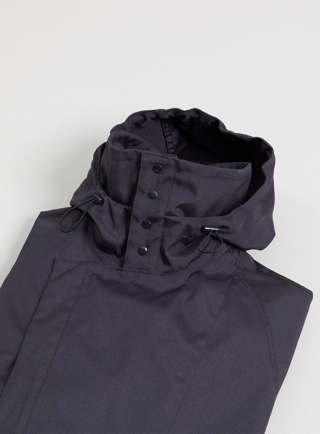Parachute Parka in Navy Blue Water-Repellent Grained Nylon