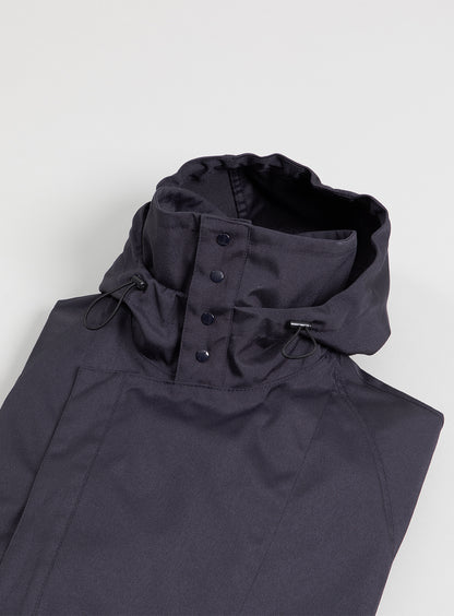 Parachute Parka in Navy Blue Water-Repellent Grained Nylon