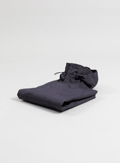 Parachute Parka in Navy Blue Water-Repellent Grained Nylon
