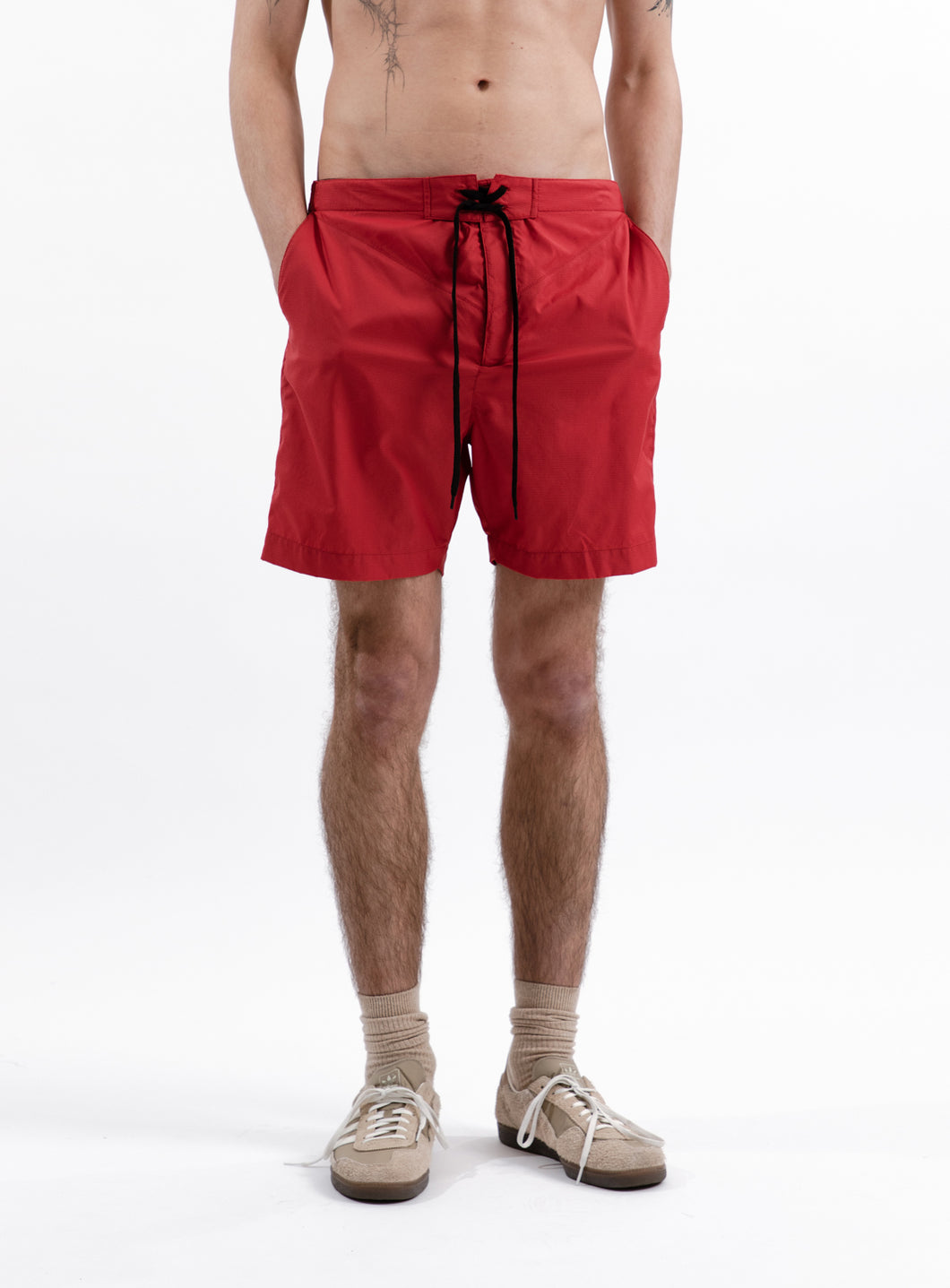 Surf Swim Shorts in Red Tactel