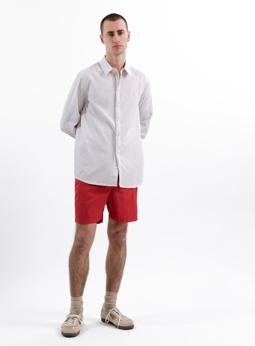 Surf Swim Shorts in Red Tactel