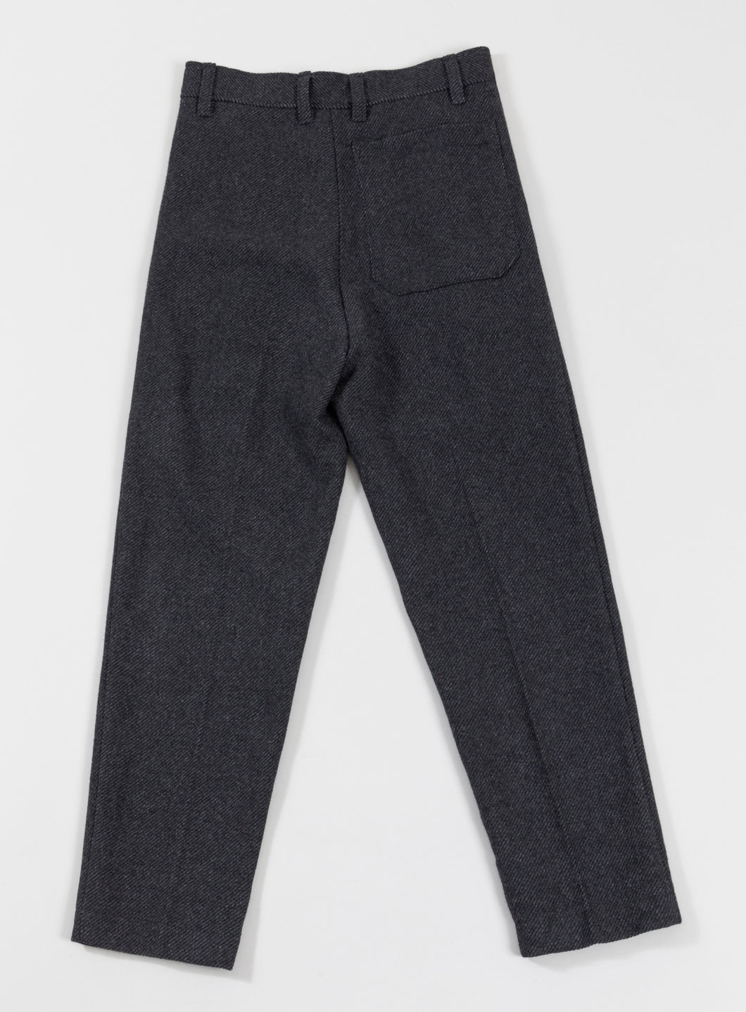 Carpenter Pleated Pants in Heather Dark Grey Wool