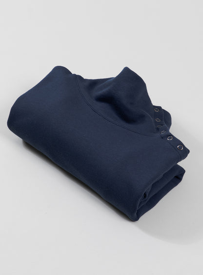 Parachute Sweatshirt in Navy Blue Fleece