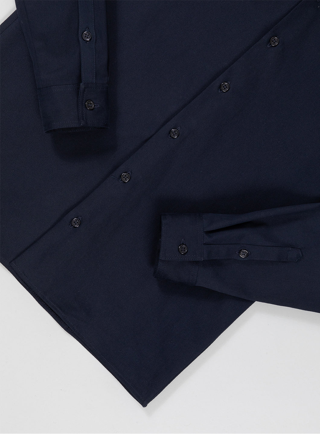 Raglan Sleeve Overshirt in Navy Blue Cotton Gabardine