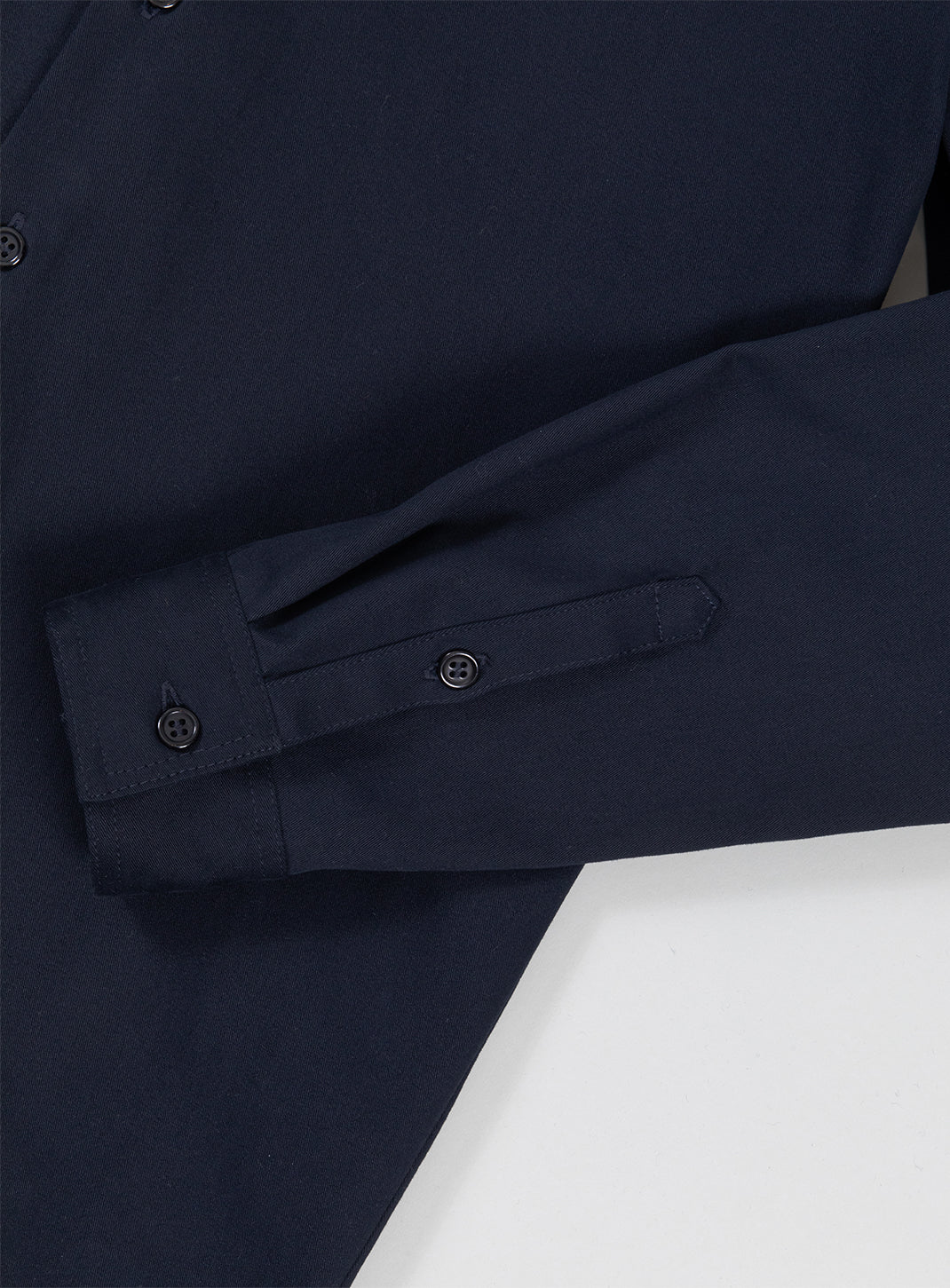 Raglan Sleeve Overshirt in Navy Blue Cotton Gabardine