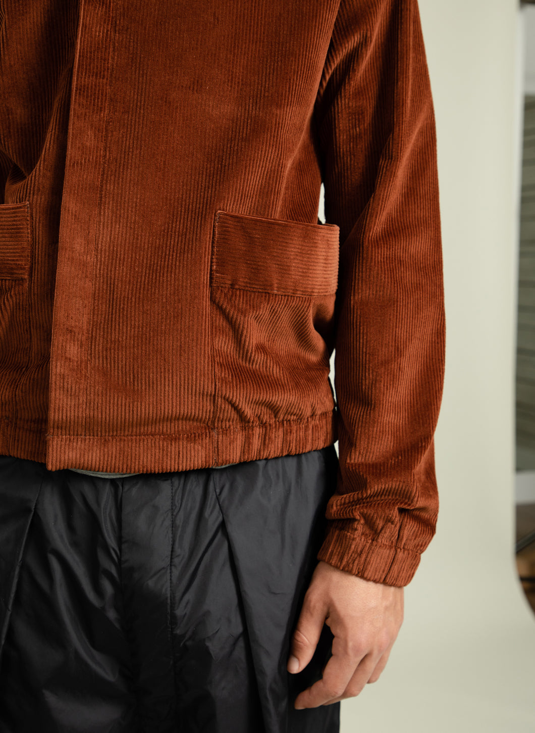 Short Kimono Jacket in Cognac Corduroy