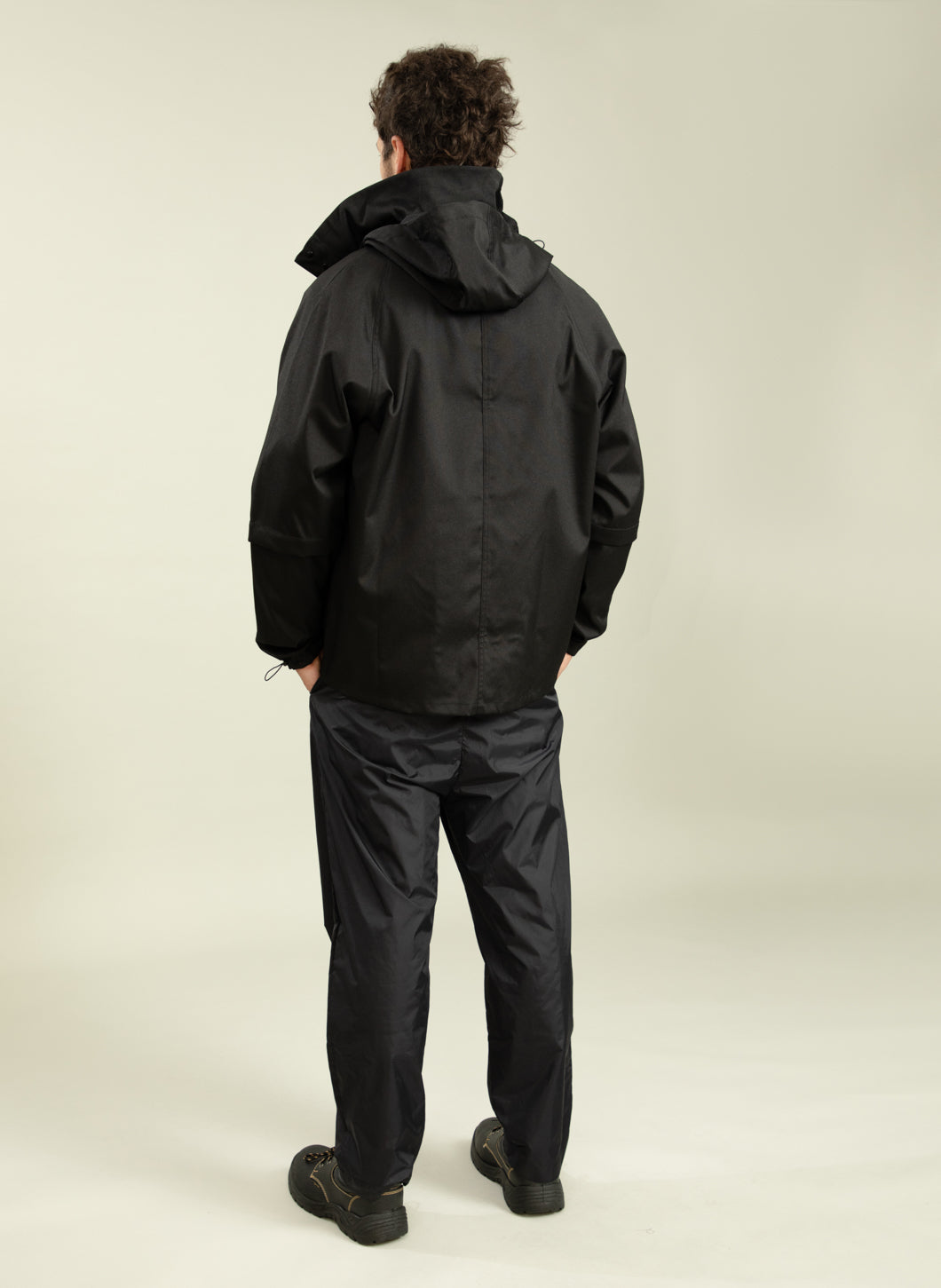Parachute Parka in Black Grained Nylon