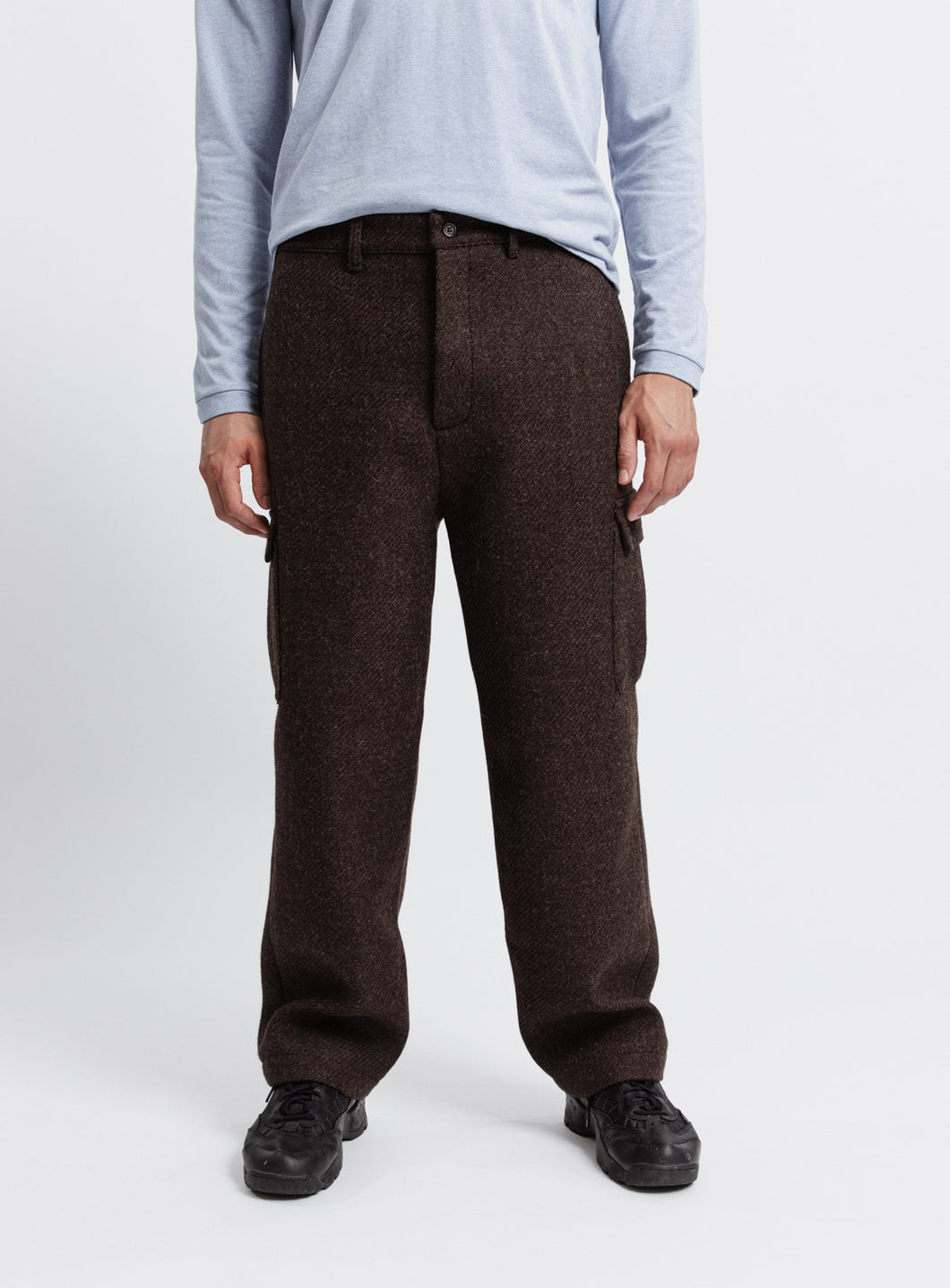 Cargo Pants in Chocolate Italian Wool