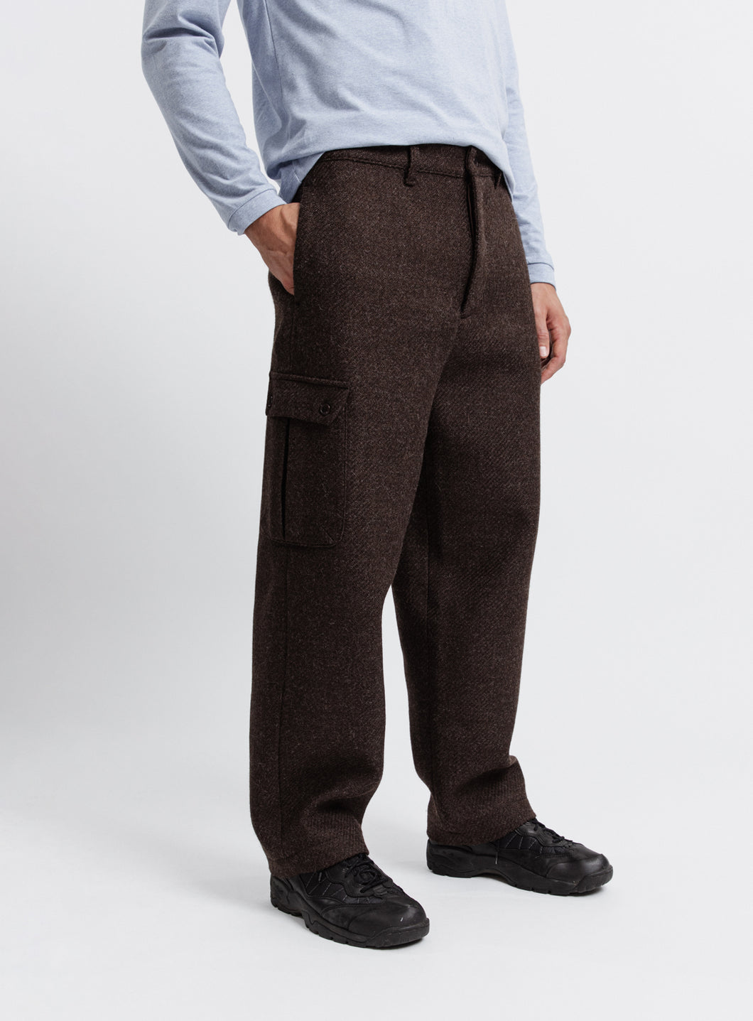 Cargo Pants in Chocolate Italian Wool