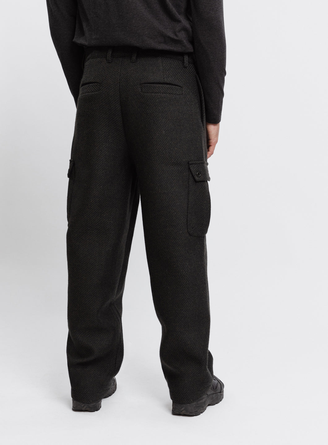 Cargo Pants in Dark Olive Italian Wool