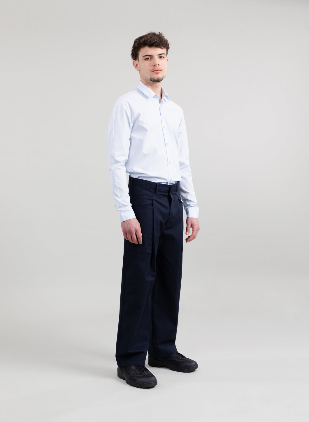 Workwear Pants in Navy Blue Cotton Twill