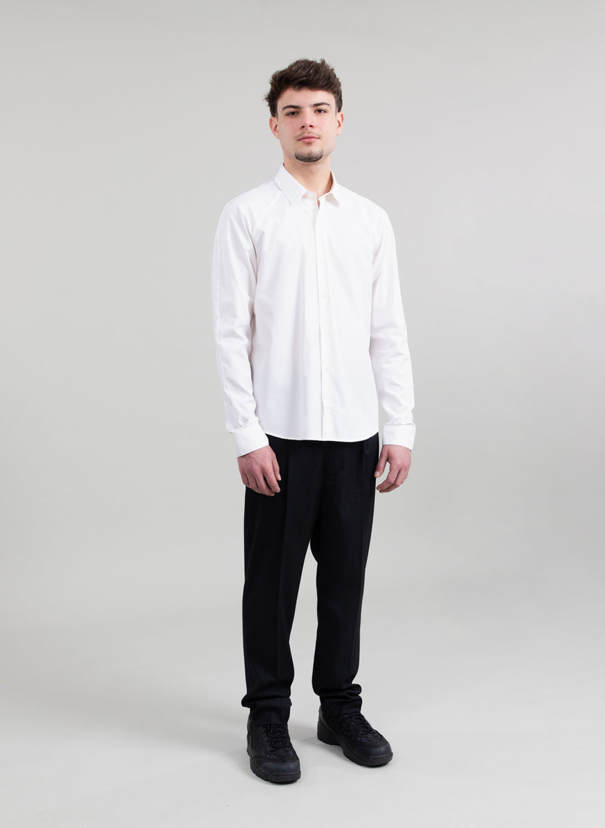 Raglan Sleeve Shirt in Champagne Poplin